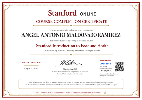 Constancia: Stanford Introduction to Food and Health